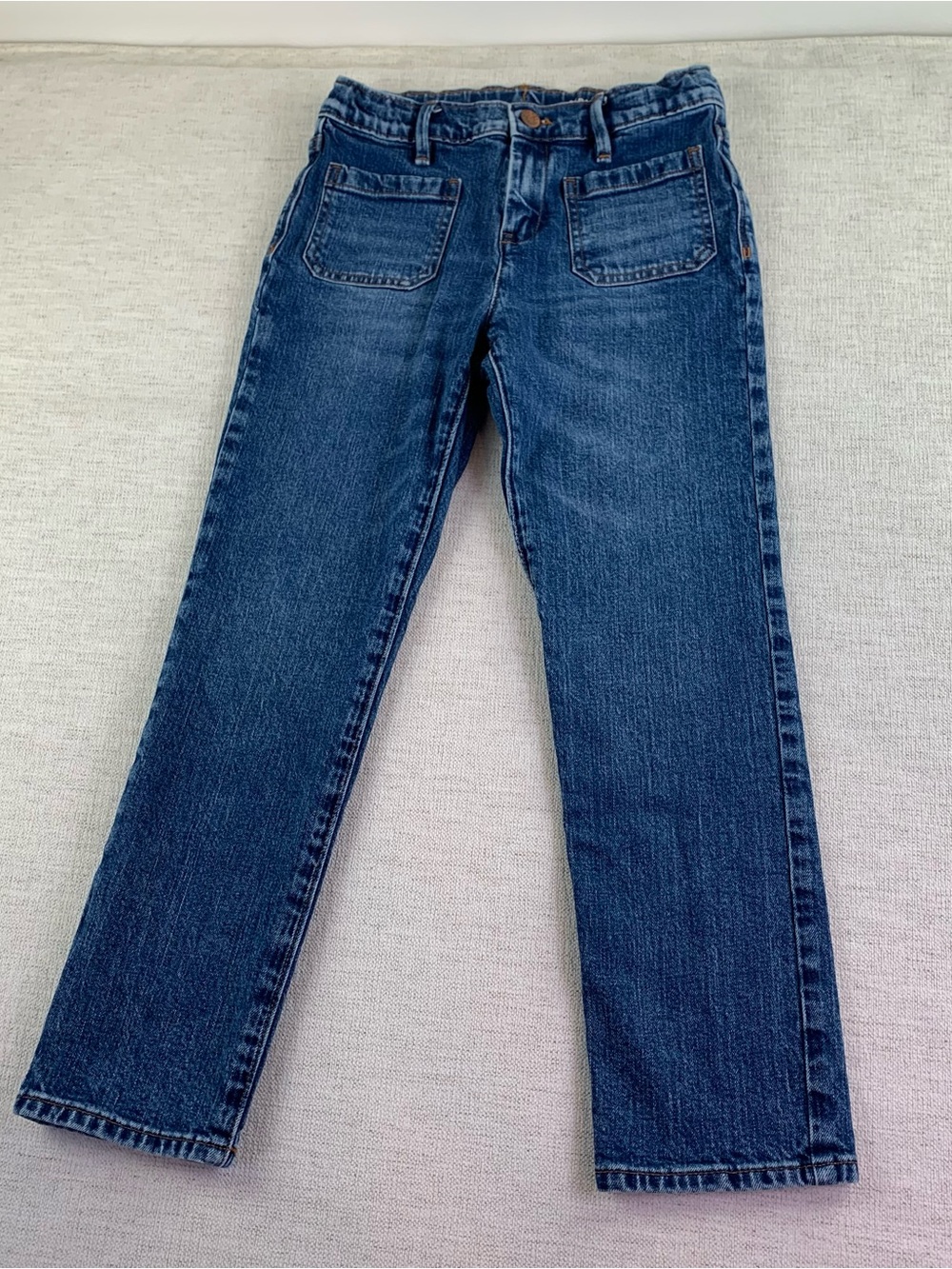Crewcuts girls high rise straight leg jeans adjustable waist size 10
